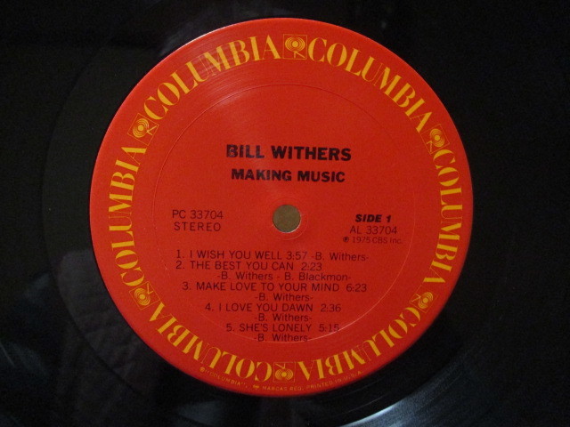 BILL WITHERS ビル・ウィザース MAKING MUSIC 歌にたくして 米 LP シュリンク付き _画像5