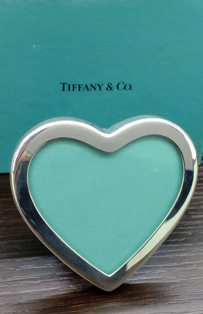 ＃1524　TIFFANY＆Co．ティファニー T＆Co．ハート SV925 フォトスタンド フレーム 写真たて インテリア ブランド _画像1