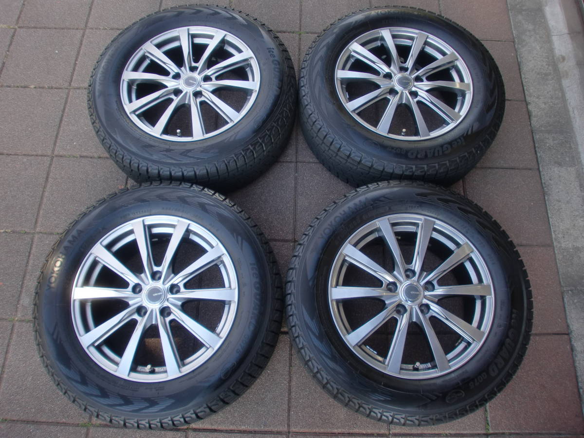 良品 20年後期製 ヨコハマ GRASS & 9.6~9.4mm山 iceGUARD G075 225/65R17 RAV4CR-VX-TRAILCX-5CX-8OUTBACKESCUDO等に　手渡大歓迎　送料安_画像1