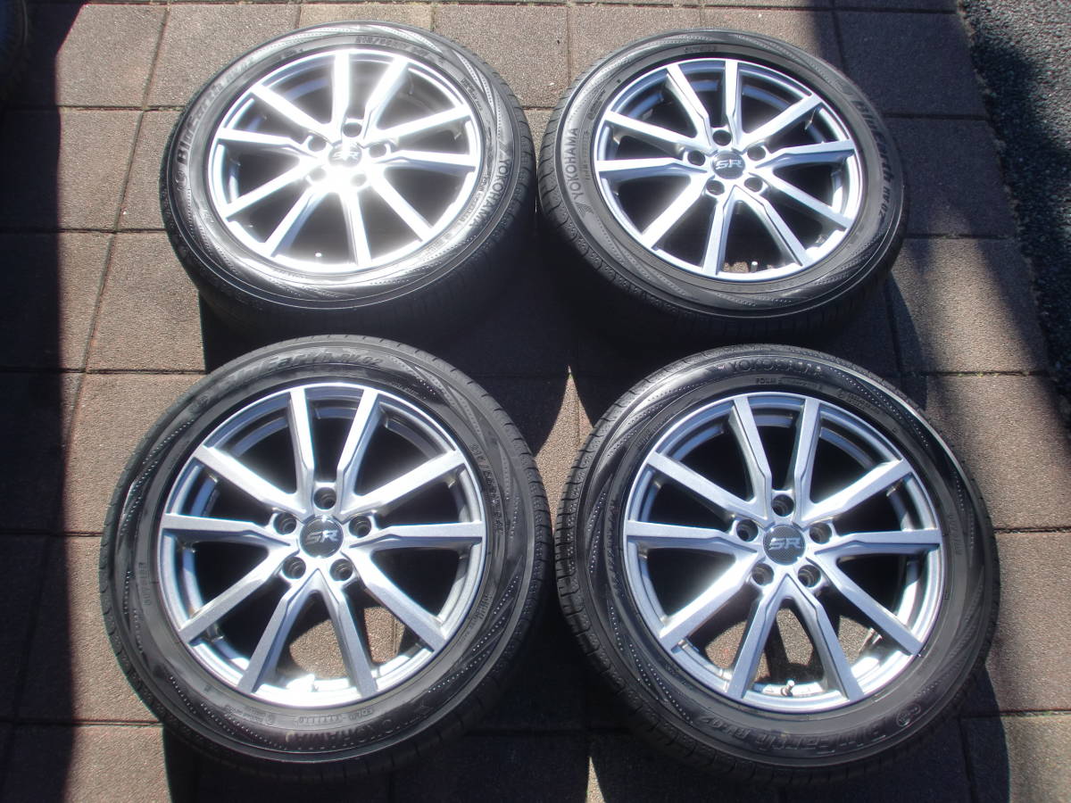 美品 STRANGEA SR & 7.2&7.1mm山 ヨコハマ RV-02 215/55R17　クラウンマークXエスティマカムリアベンシスウインダム等に　手渡歓迎　送料安_画像1