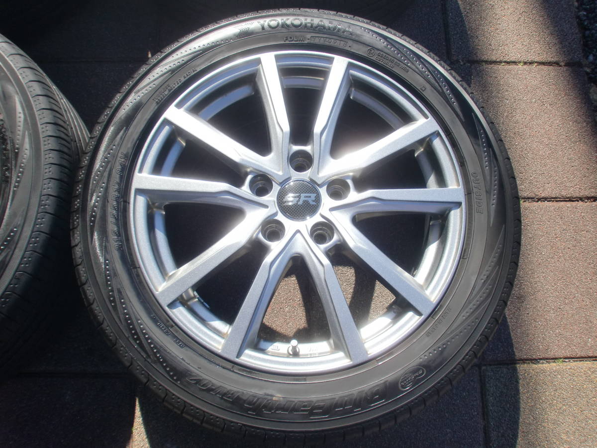 美品 STRANGEA SR & 7.2&7.1mm山 ヨコハマ RV-02 215/55R17　クラウンマークXエスティマカムリアベンシスウインダム等に　手渡歓迎　送料安_画像3