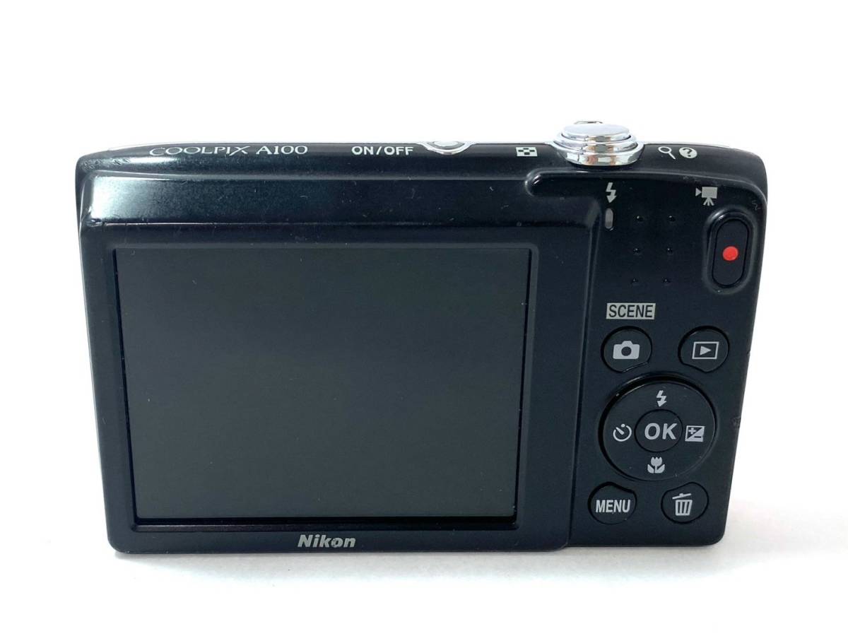 ■ (1)【ジャンク品】Nikon/ニコン COOLPIX A100 コンパクト デジタルカメラ 4.6-23.0mm 1:3.2-6.5 レッド/赤 クールピクス (45477TT1)_画像5