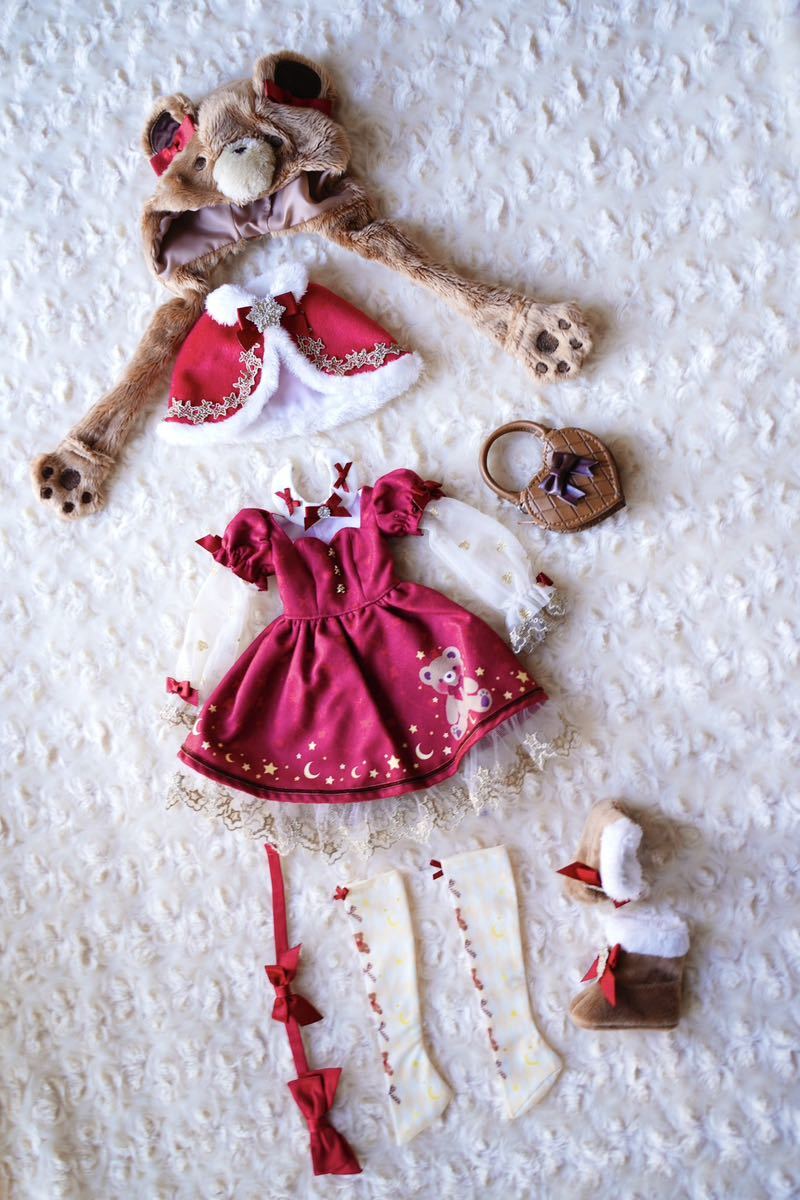 くまくまクリスマスドレスセット MDD 衣装 服 赤 SDM 1/4_画像1