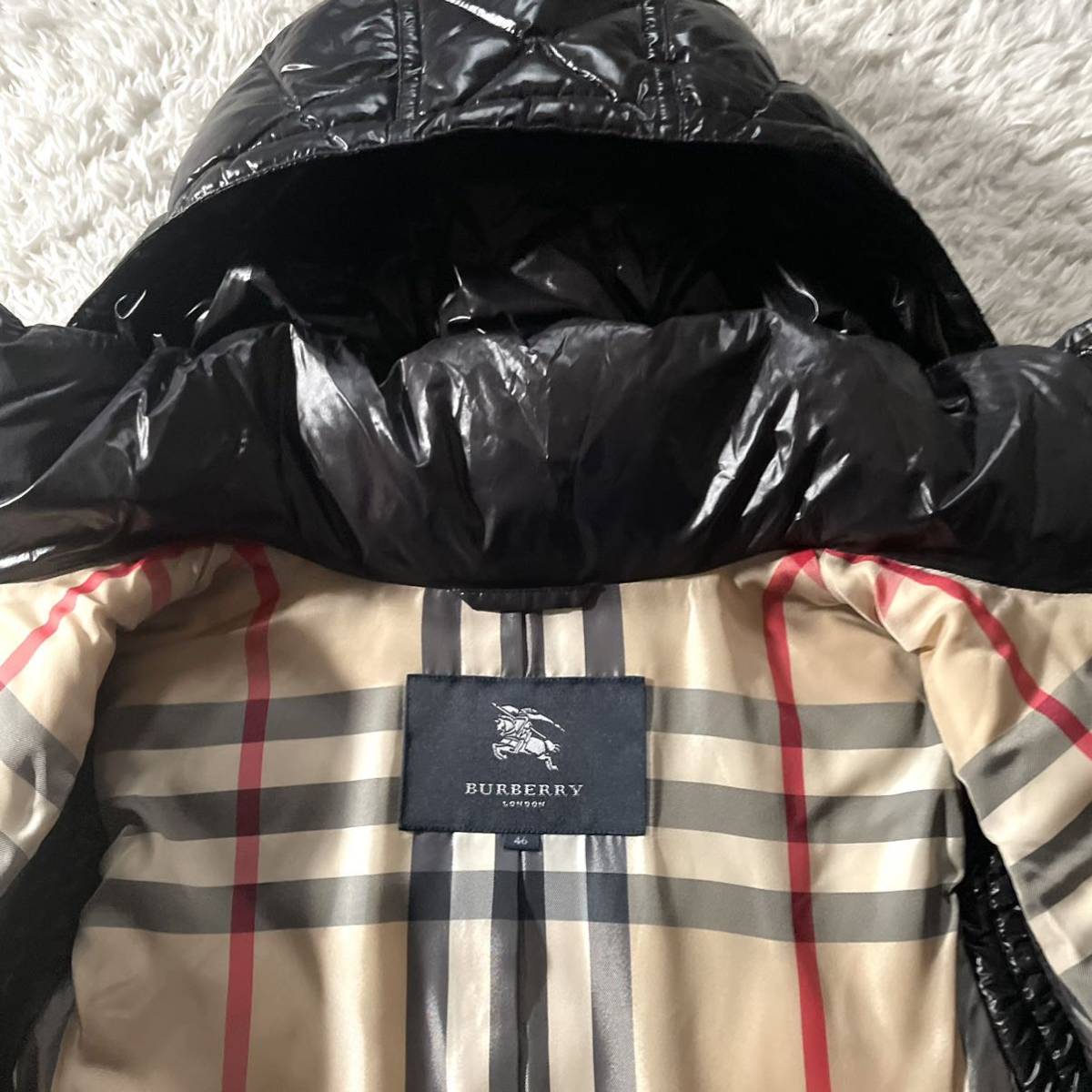 大きいサイズ4L●バーバリーロンドン 2way ダウンジャケット ベスト BURBERRY LONDON レディース ハンガリーグース ノバチェック XXXL 46_画像8