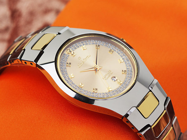 超硬タングステン&セラミック＆CZダイヤ&サファイヤクリスタル 豪華腕時計GL メンズ