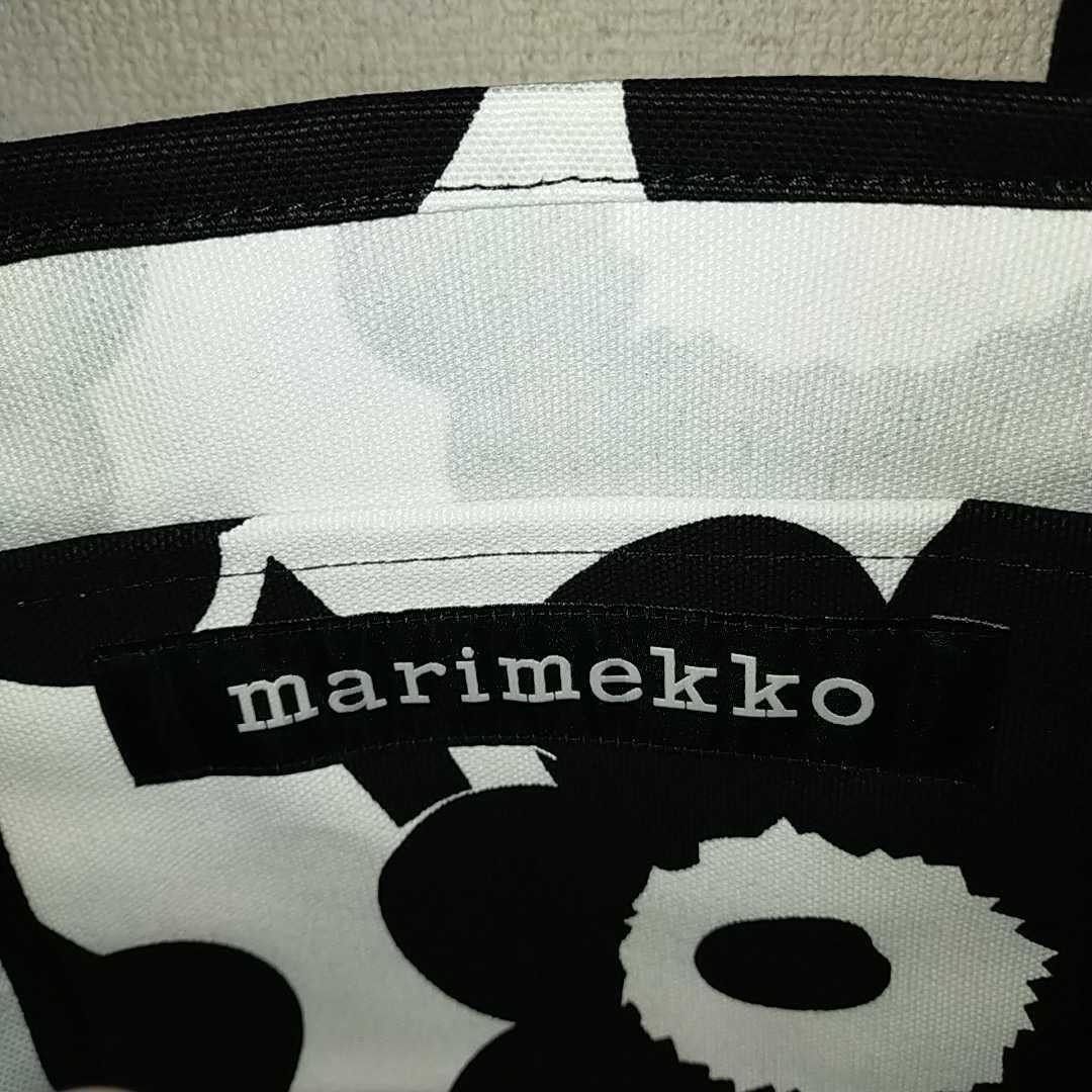 在庫処分 新品未使用 marimekko マリメッコ トートバッグ セイディ / オフホワイト×ブラック