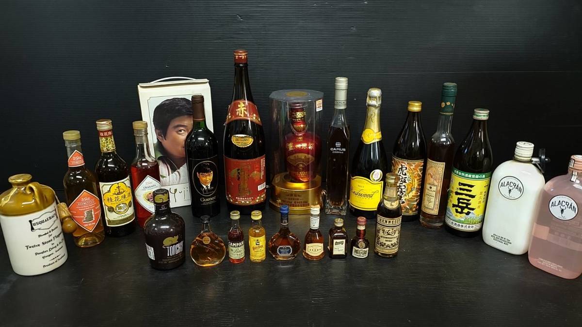 小海195 お年玉 福袋 新春 お値打ち アルコール飲料まとめ CAMUS COGNAC ブランデー GRANDA WHITE HORSE ウイスキー お酒は20歳から_画像1