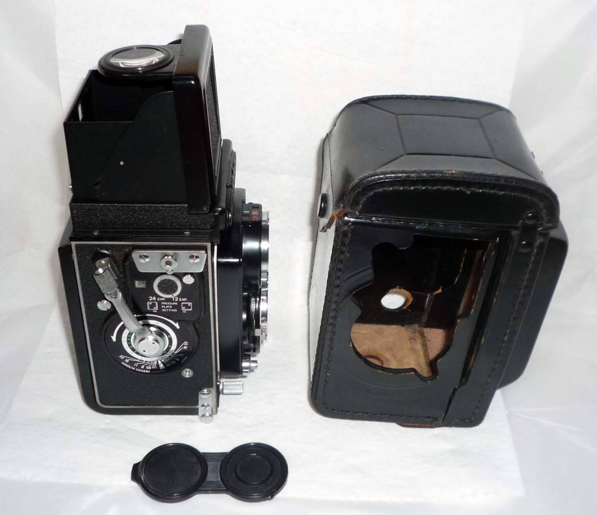美品 Minolta AUTOCORD 完動品 レンズRokkor 75mm f3,5 ケース キャップ付属_画像7