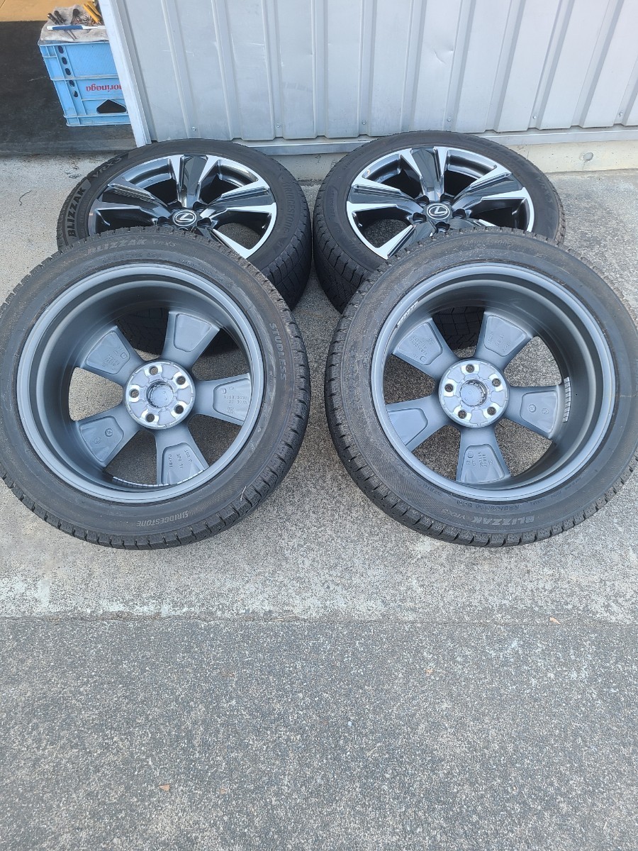 レクサス UX 純正ホイール 18×7J +45 PCD114.3 9分山以上 イボ付き ブリザック vrx3 美品 バリ溝 スタッドレス 225/50r18_画像7