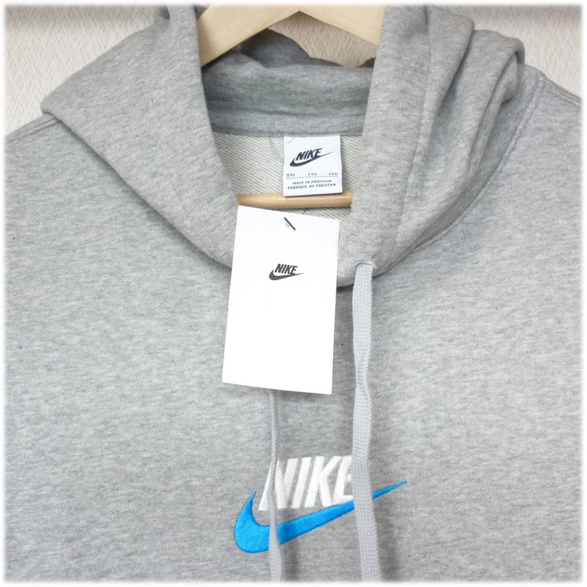 大きいサイズ新品2XL★ナイキ NIKE グレースウェットメンズパーカー フレンチテリー/フーディー /裏地綿100％_画像6