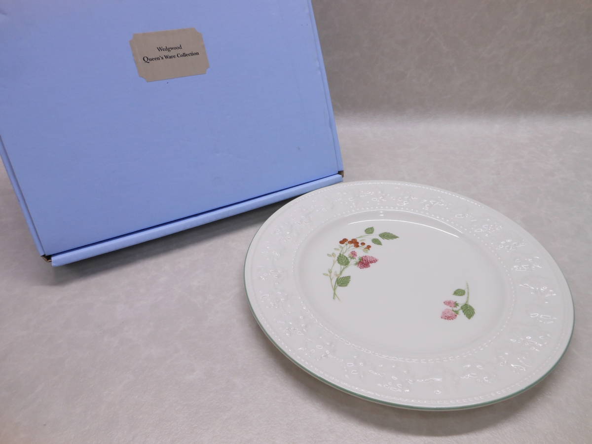 ♪未使用品♪#27403 WEDGWOOD ウェッジウッド 皿 プレート クイーンズ ウェア コレクション ラズベリー 食器 Queen's Ware Collection 箱付_画像1