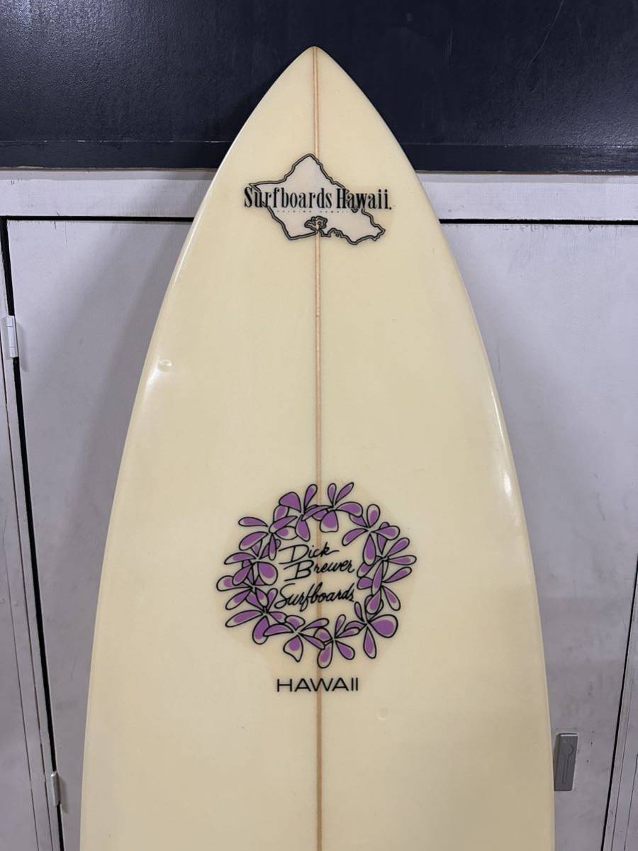 名匠DICK BREWER surfboard ディックブリューワー　本人シェイプ　セミガン　6.2 激レア　当時物　中古　ヴィンテージ サーフボードハワイ_画像4