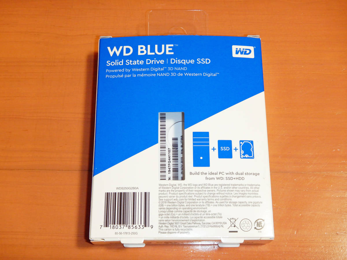 WesternDigital WD Blue SATA6接続 2.5型SSD 250GB WDS250G2B0A_画像2