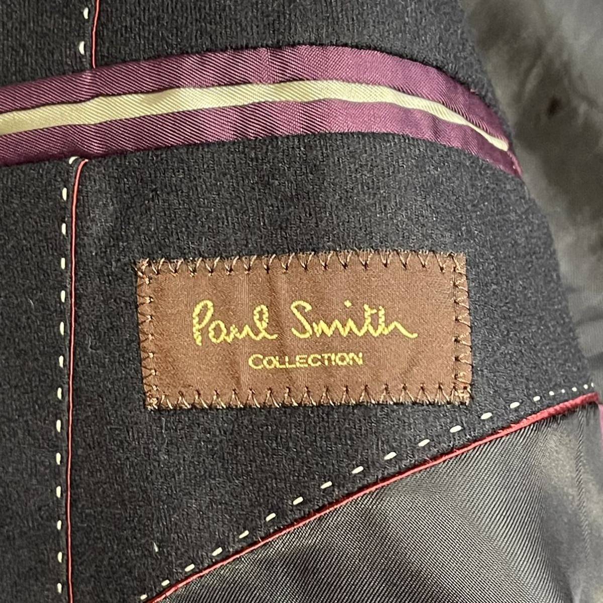 未使用級　ポールスミス　Paul Smith　 テーラードジャケット ステッチ 　ネイビー 　L　最高級　_画像8