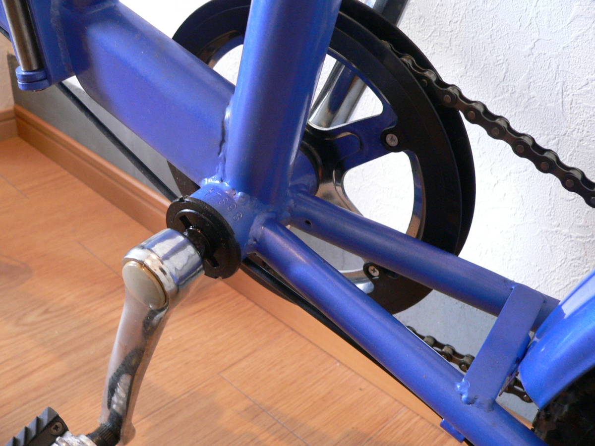 【3535】#中古現状品　折り畳み自転車　メーカー　アルゴ　サイクリング　通勤　ブルー　青　タイヤパンク_画像7