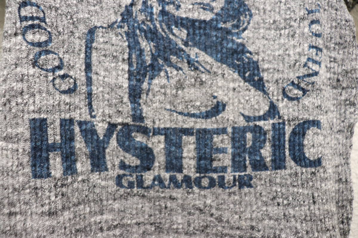 即決 HYSTERIC GLAMOUR ヒステリックグラマー ブランドロゴ ＆ ガールプリント Tシャツ型 サマーニットセーター コットンニット レディース_画像5