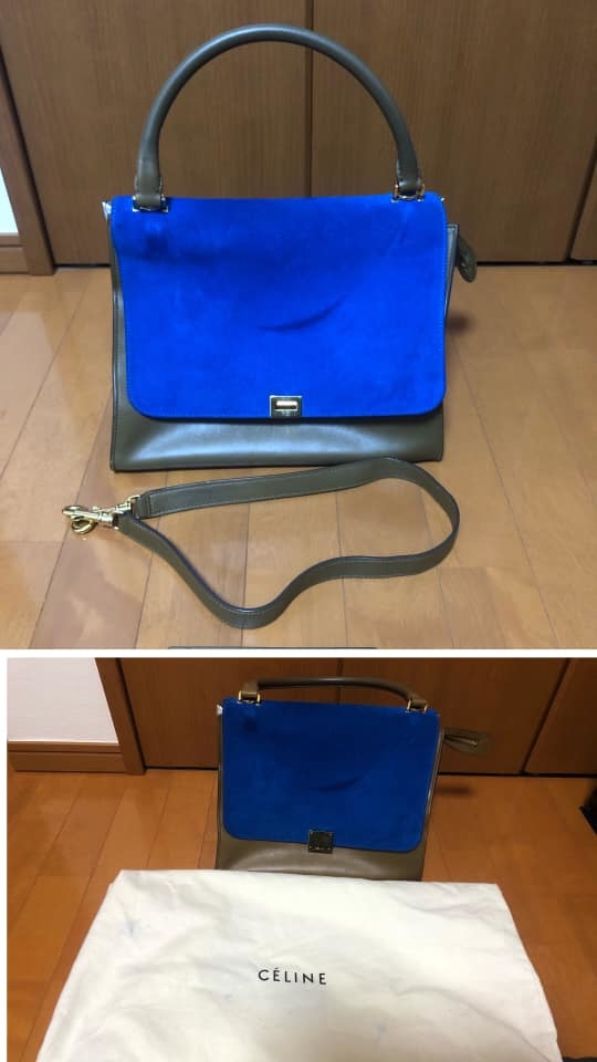 ★CELINE★セリーヌ★トラペーズ★２way★ハンドバック★ショルダーバッグ★トートバッグ★バイカラー★_画像4