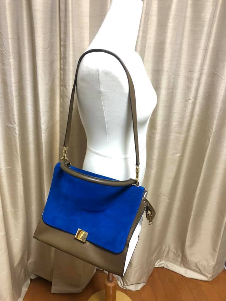 ★CELINE★セリーヌ★トラペーズ★２way★ハンドバック★ショルダーバッグ★トートバッグ★バイカラー★_画像3