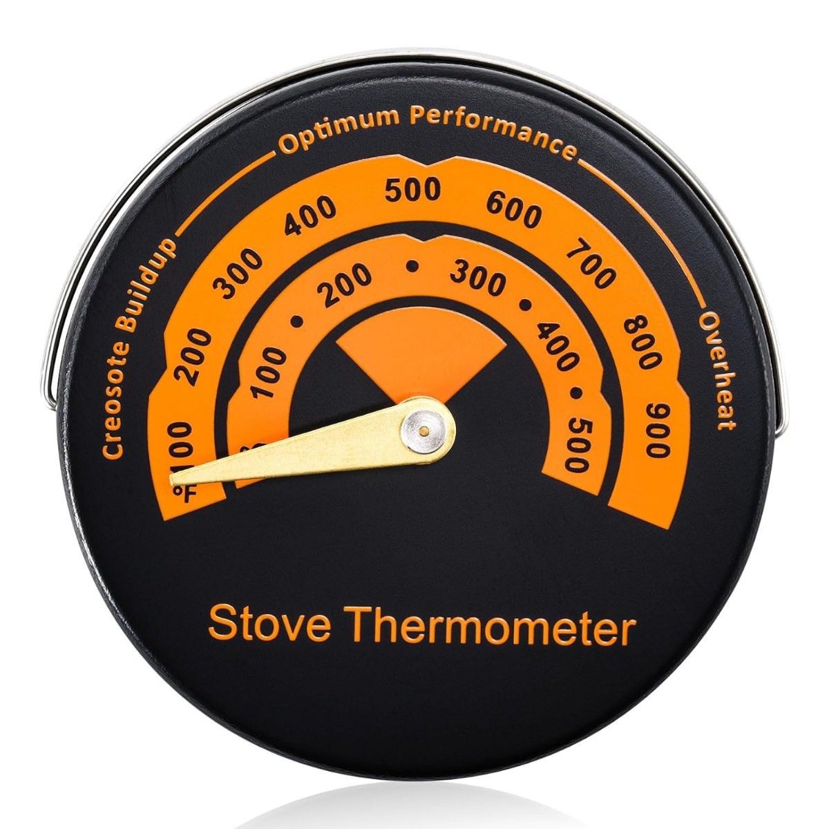 ストーブ温度計 暖炉温度計 磁気吸着式 温度測定 オーブン温度計 アルミニウム合金 マグネット式 電池不要