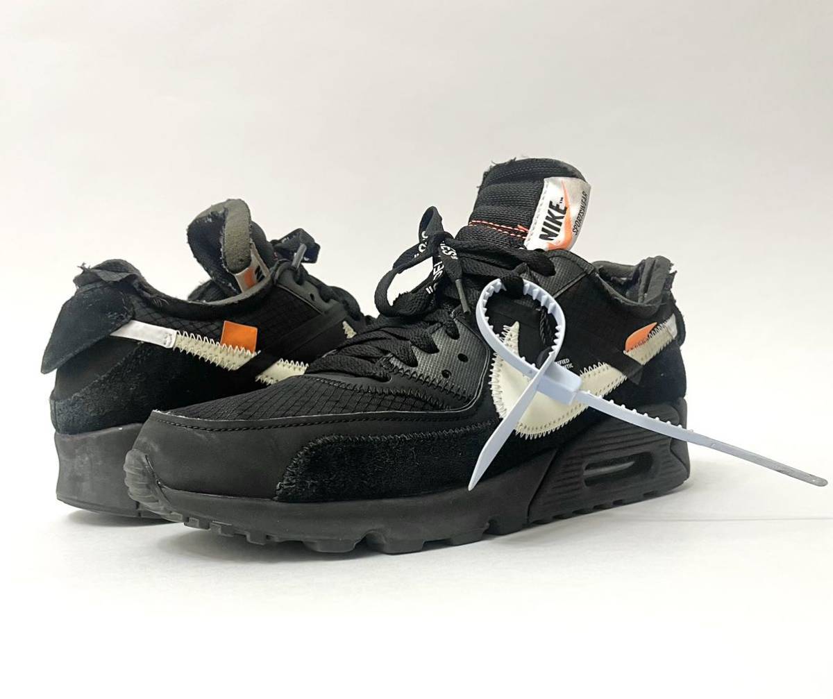 ★ OFF-WHITE × NIKE AIR MAX 90 BLACK /CORN オフホワイト×ナイキ エアマックス90 ヴァージルアブロー メンズ スニーカー 正規品_画像1