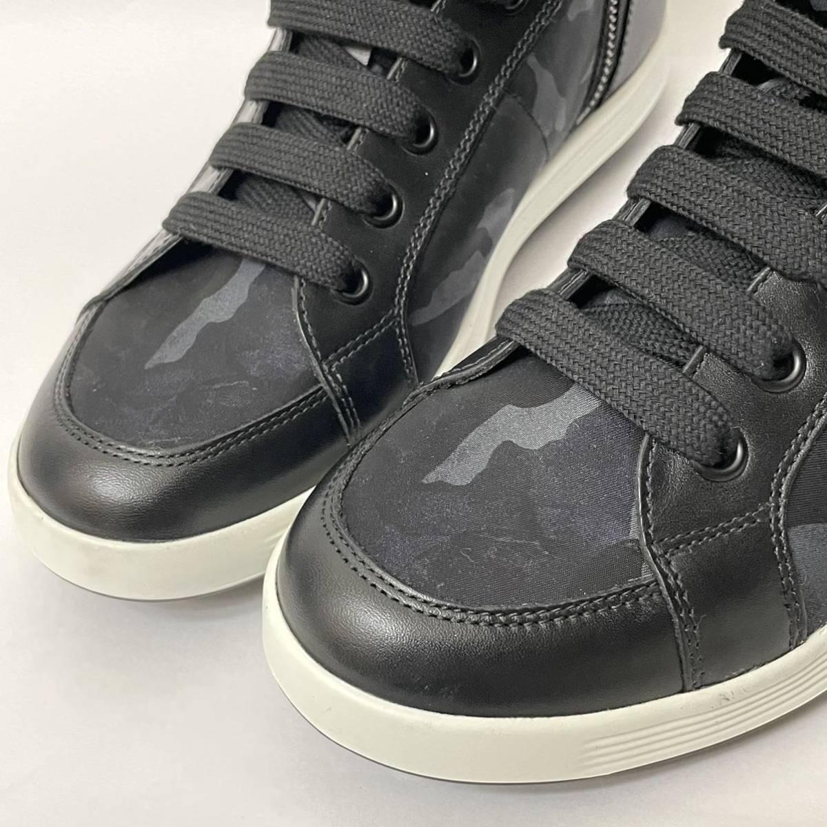 PRADA SPORTS 4T2842 プラダ スポーツ ハイカット スニーカー シューズ レザー 迷彩 カモフラージュ サイドジップ メンズ 正規品_画像7