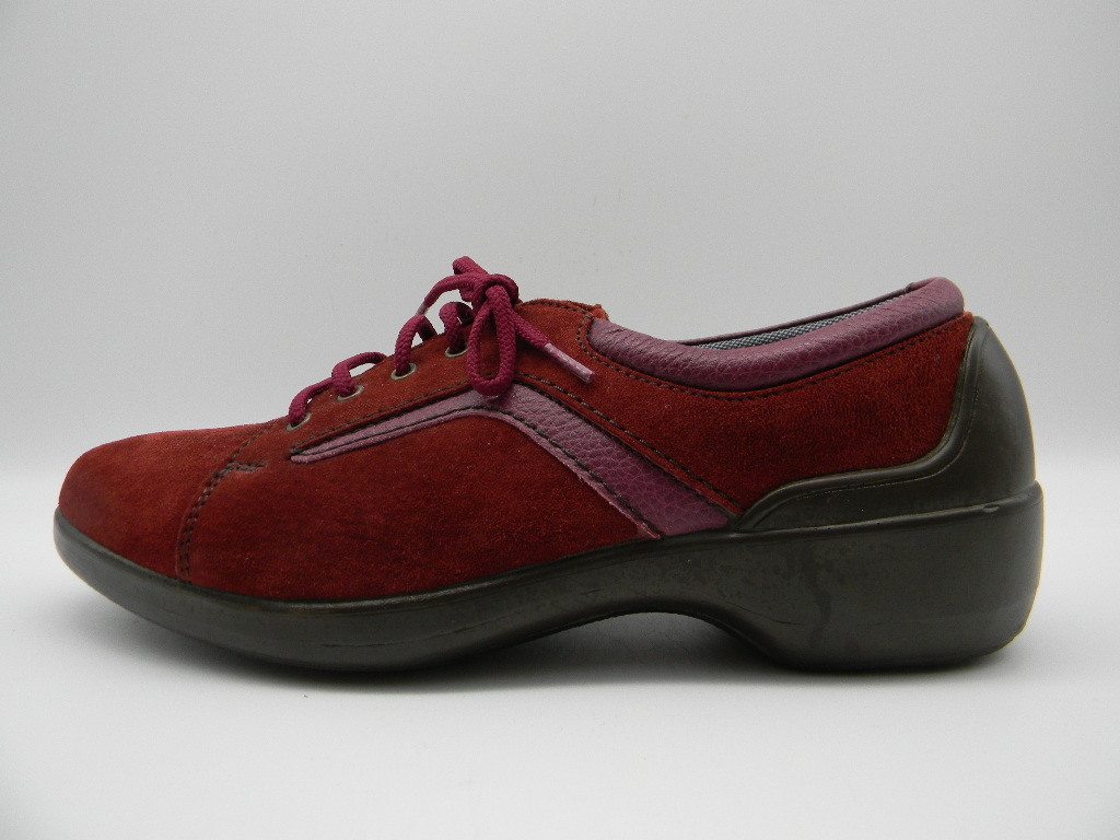 #[ Bon Step OTSUKA ]* red. leather shoes (24.5cm) walking shoes sneakers 