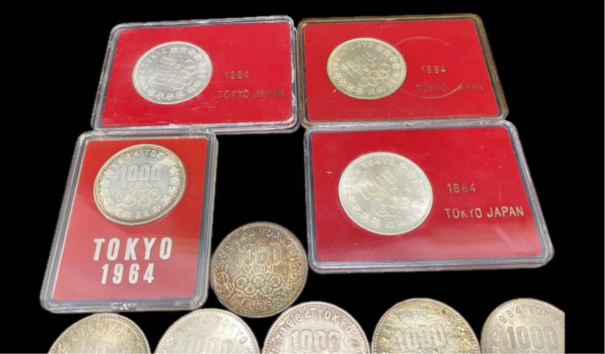 AZ-368 東京 オリンピック 銀貨 記念 メダル 銀製 1000円 硬貨 大量 20枚 1964年 昭和39年 日本国 五輪 銀925 富士と桜 SILVER COIN 千円_画像6