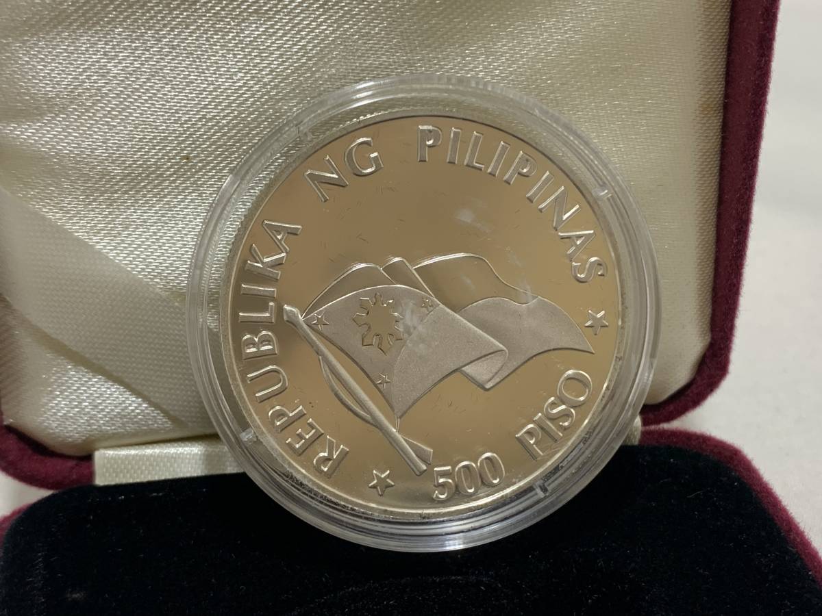 【ケース付き】フィリピン 記念コイン 500ペソ 925 銀貨 メダル 1896-1996 JOSE RIZAL 020JHHC50_画像3