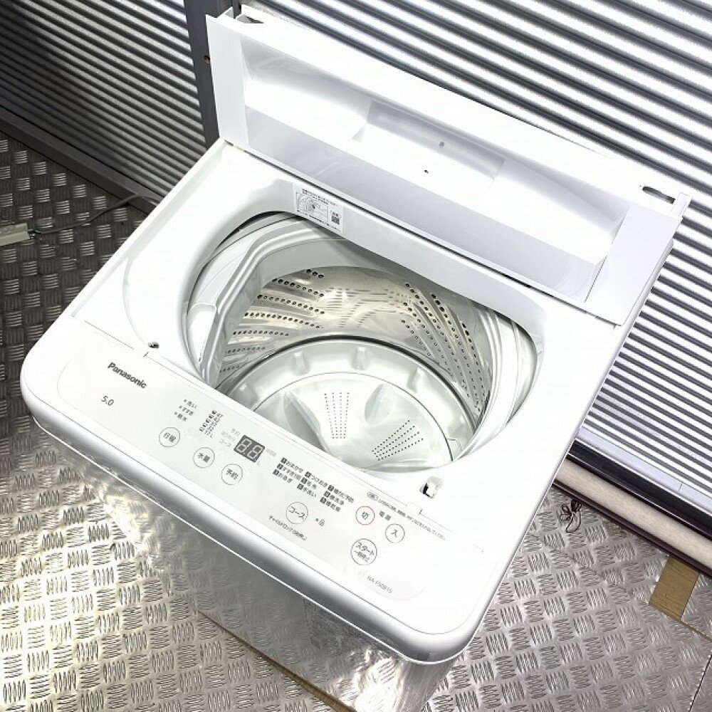 中古 Panasonic パナソニック 全自動電気洗濯機 NA-F50B15 5.0kg 動作確認済み 2022年製_画像2