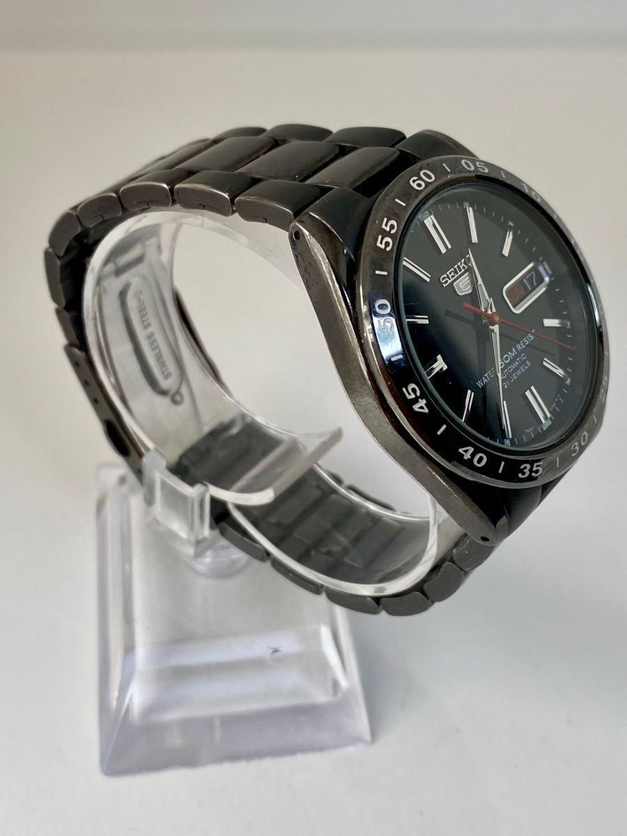 極上品！SEIKO5･ セイコー5･オートマチック･ 7S26-02T0･デイデイト･ 自動巻･ 黒文字盤･21石･裏スケ･動画