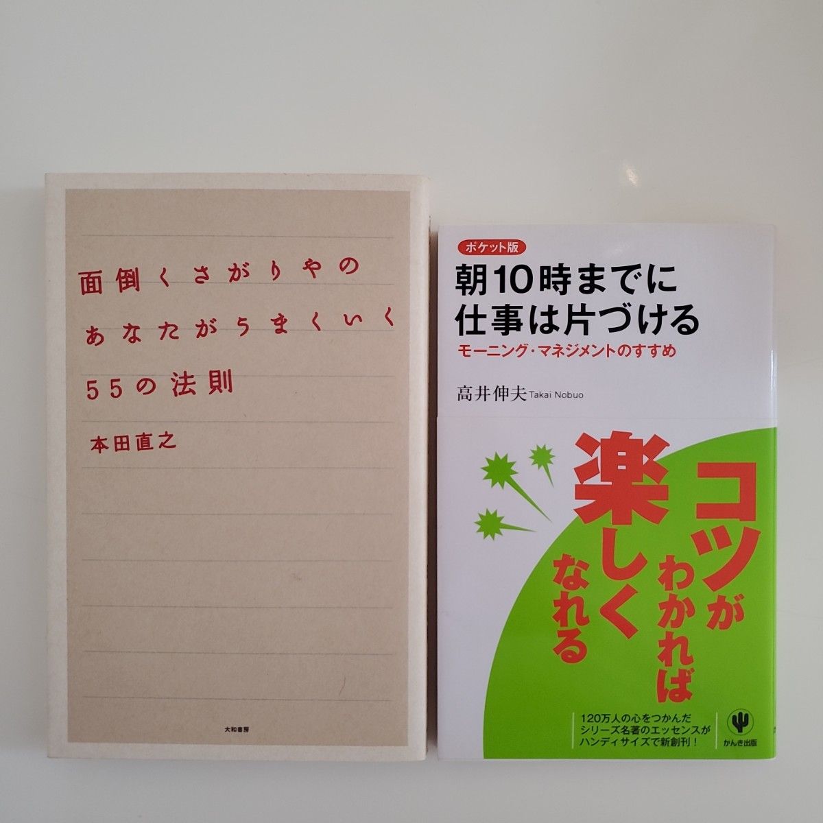 2冊セット　面倒くさがりやのあなたがうまくいく５５の法則　朝10時までに仕事は片づける