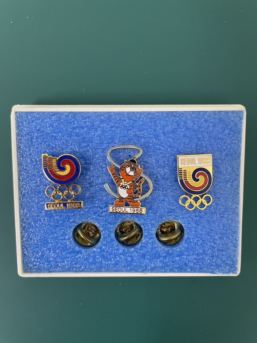 【F0117】ソウルオリンピック ピンバッジ バッチ 1988年 3個セットの画像1
