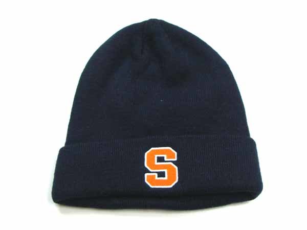 NCAA Syracuse Orange ニット帽 ネイビー フリーサイズ 男女兼用 ビーニー 帽子 Top of The World 【未使用品】 ◆アウトレット◆_画像1