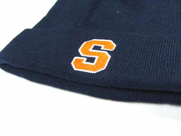 NCAA Syracuse Orange ニット帽 ネイビー フリーサイズ 男女兼用 ビーニー 帽子 Top of The World 【未使用品】 ◆アウトレット◆_画像3