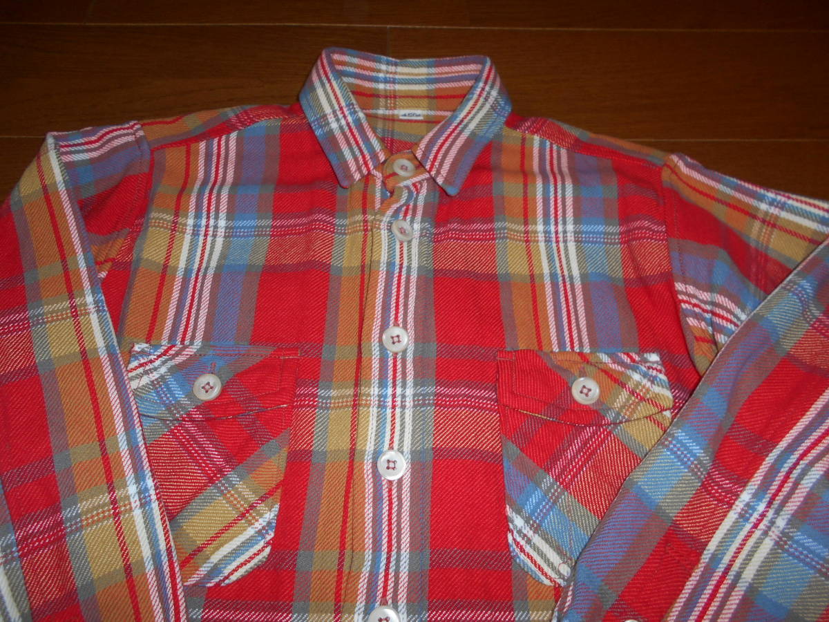 45rpm・チェック　ネルシャツ（１）美品_画像2