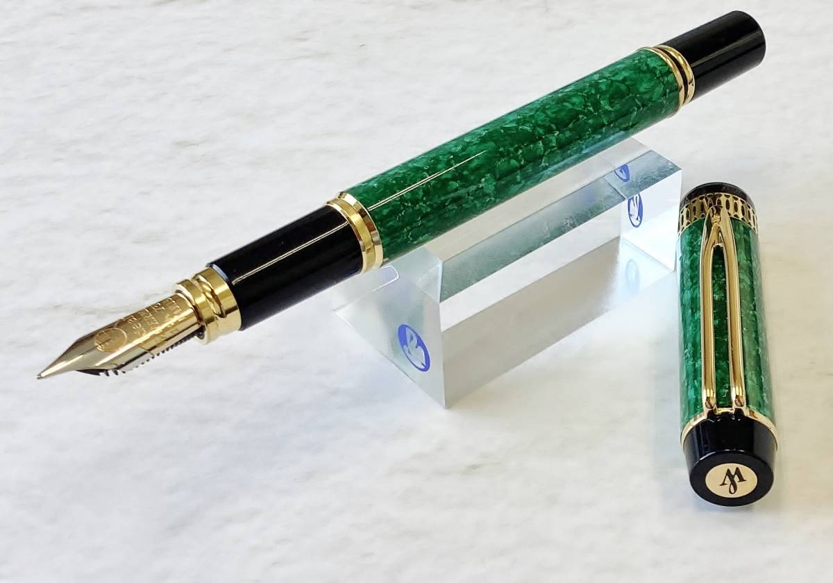 【極美品】ウォーターマン 万年筆 ル・マン100 パトリシアン グリーン ペン先18K-750 WATERMAN ルマン100 希少品_画像4