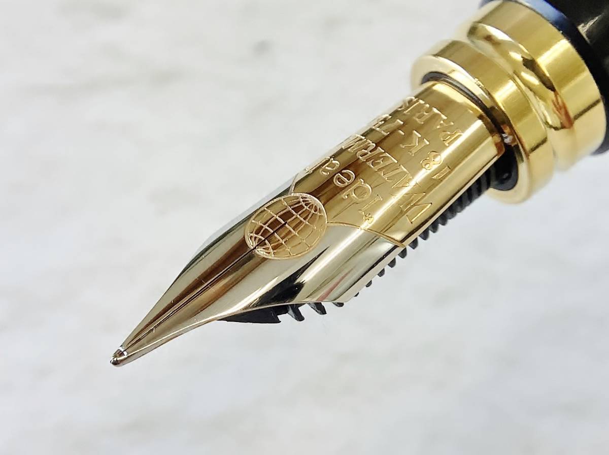 【極美品】ウォーターマン 万年筆 ル・マン100 パトリシアン グリーン ペン先18K-750 WATERMAN ルマン100 希少品_画像2