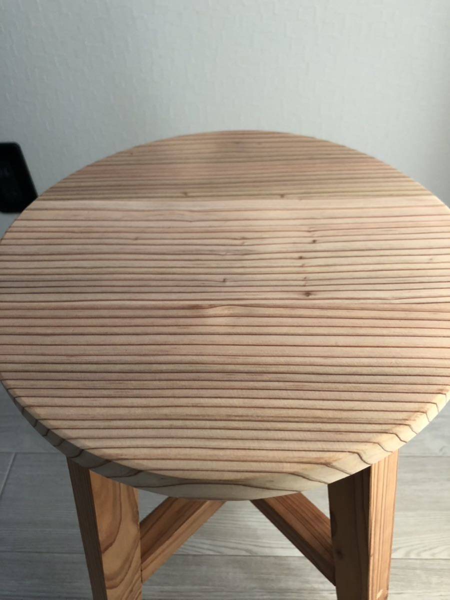 丸椅子・ stool・木製・おしゃれ・サイドテーブル・handmade・無垢材・ナチュラル_画像6