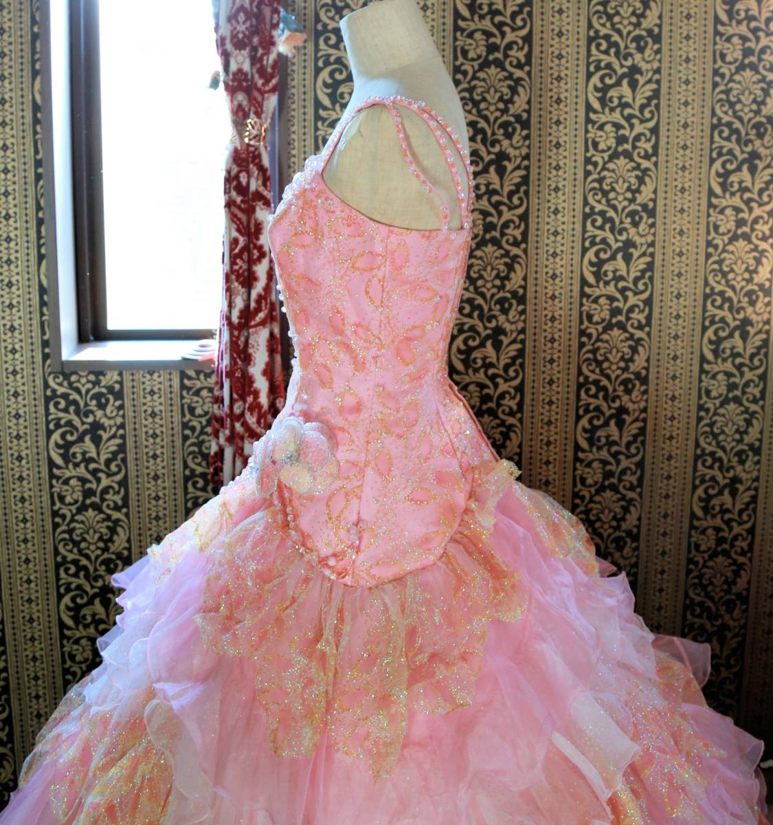 Sugar keishuga- Kei high class wedding dress 7 number S size pink yellow group color dress 