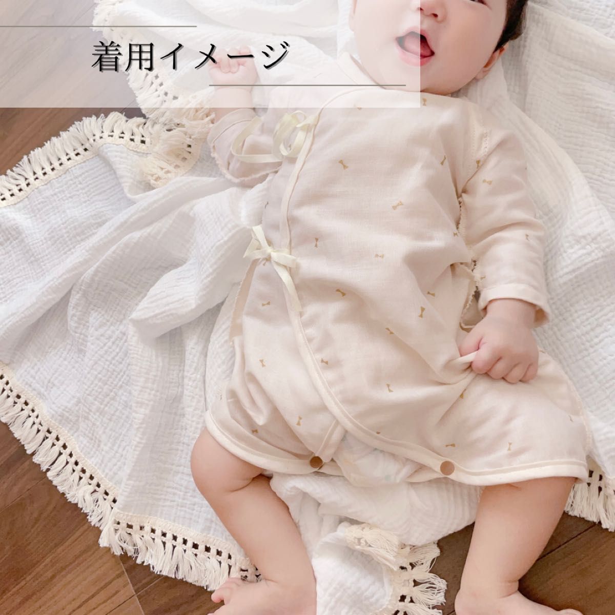 ベビー baby 赤ちゃん 肌着 コンビ 国産 ダブルガーゼ コットン 長袖 妊娠 出産 準備 グッズ 祝い プレゼント 新生児