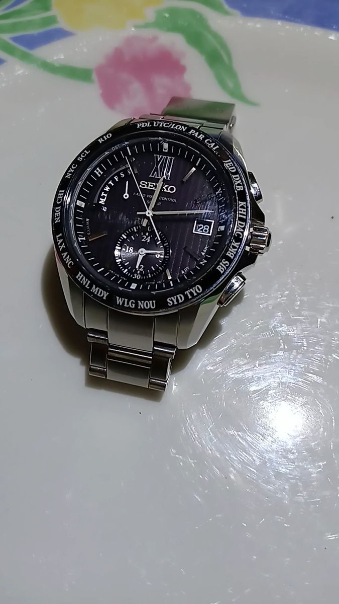 SEIKO 腕時計  セイコー ブライツ ワールドタイム デイデイト SAGA145/8B54-0AW0 ソーラー電波 メンズ