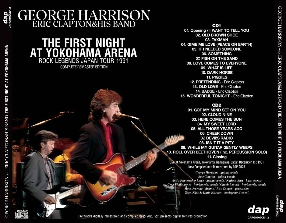 【DAP 2タイトル4ディスク・セット】GEORGE HARRISON WITH ERIC CLAPTON & HIS BAND / ROCK LEGENDS TOUR 1991_画像6