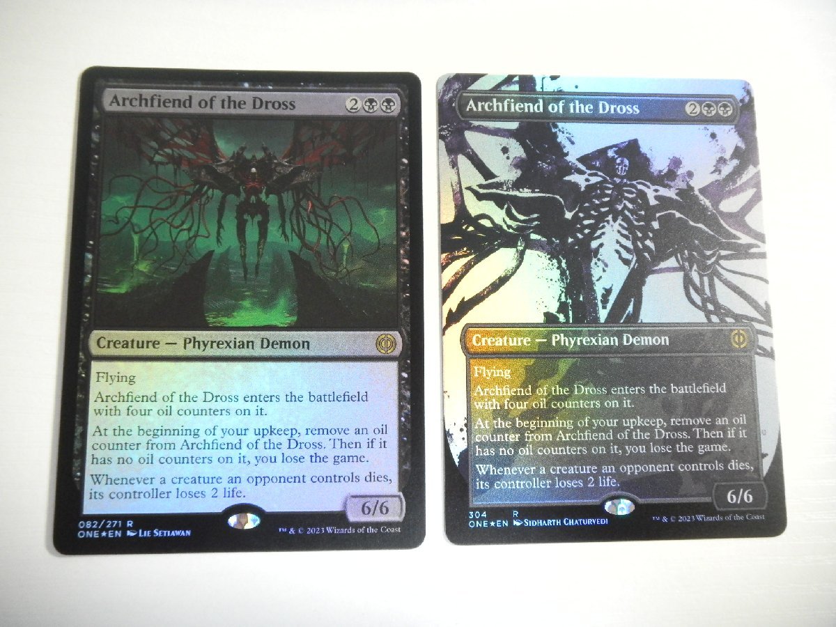 E483【MTG】ドロスの魔神/Archfiend of the Dross Foil 2枚セット_画像1