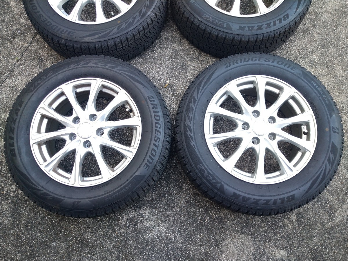 20 year made # studdless tires Bridgestone BLIZZAK VRX2 205/65R16 Weds JOKER MAGIC PCD114.3 6.5J+40# BRIDGESTONE WEDS