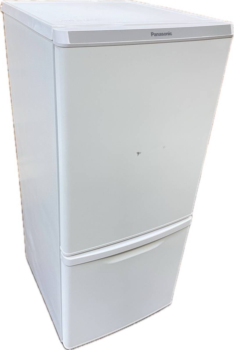 送料無料g28690 Panasonic NR-B14DW-W ノンフロン冷凍冷蔵庫 138L 白 ホワイト マットバニラホワイト 2020年製 パナソニック _画像1