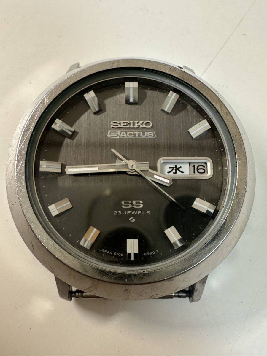 SEIKO セイコー 5 ACTUS SS 23石 6106-8705 腕時計 自動巻 現状品 フェイスのみ_画像1