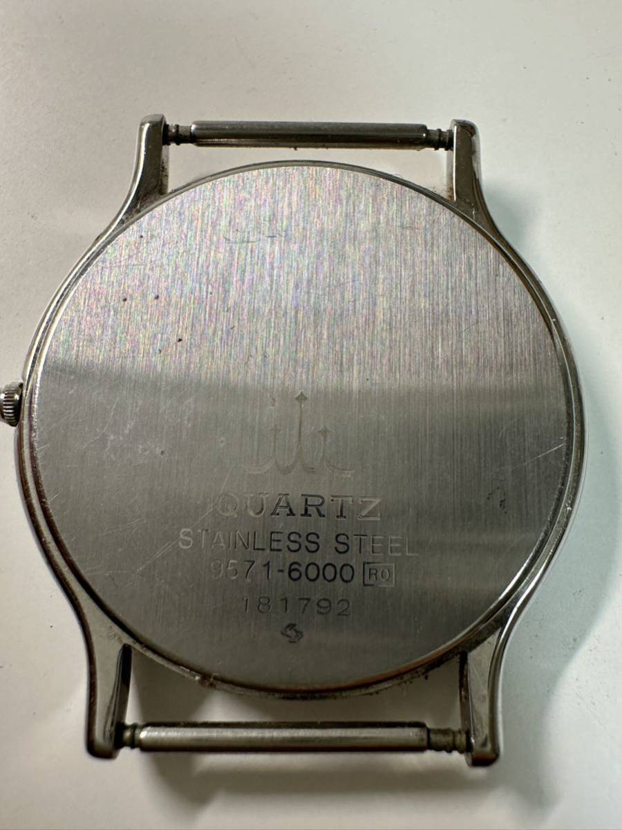 稼働品 SEIKO セイコー QZ 9571-6000 クレドール ラウンド シルバー文字盤 メンズ腕時計 フェイスのみ_画像5