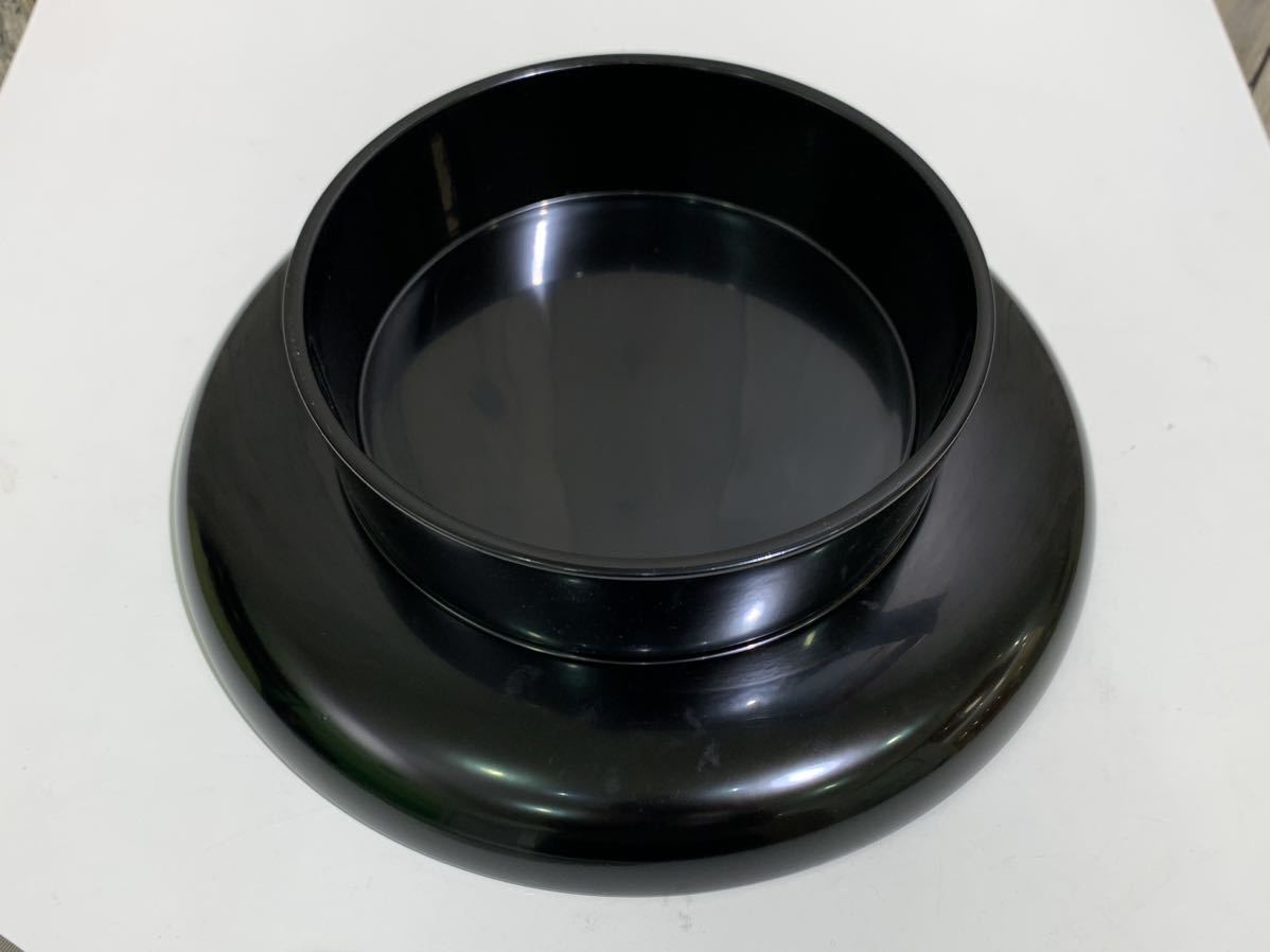 高杯 黒内朱 菓子器 盆 茶道具 箱有り 茶懐石 茶事 茶器 漆芸 杯 お点前 茶会 来客 茶具 和物 レトロ _画像6