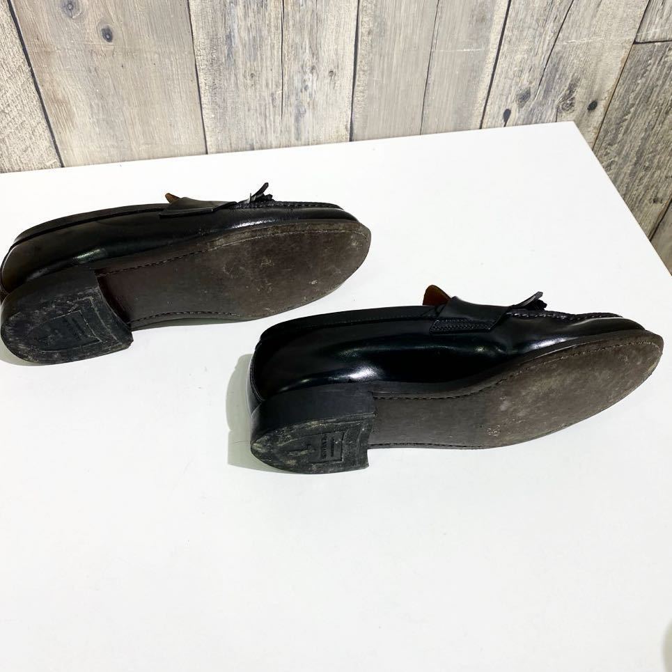 REGAL SHOES リーガル タッセルローファー 黒 ブラック レザーシューズ 男性用　革靴 サイズ:24.5cm A/B59/4JR_画像6