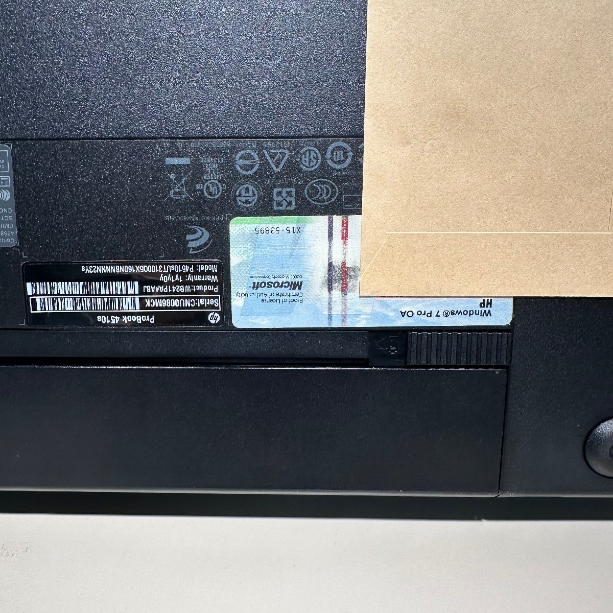 [9356]1円スタート ２台セット HP ProBook 4510s 【中古】OS無し 本体・ACコード 現状販売 Dual-Core T3100 ジャンク品_画像5